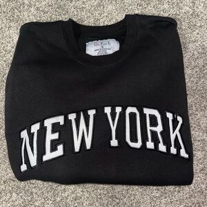 Black New York crewneck